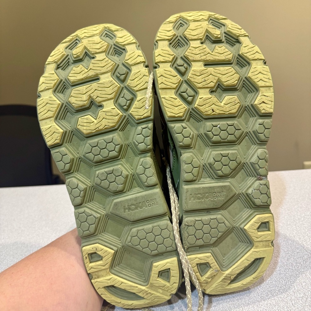 Hoka Green and Gray Athletic Shoes - Picture 9 of 10